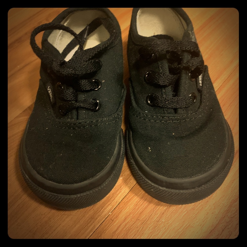 Toddler boy black vans